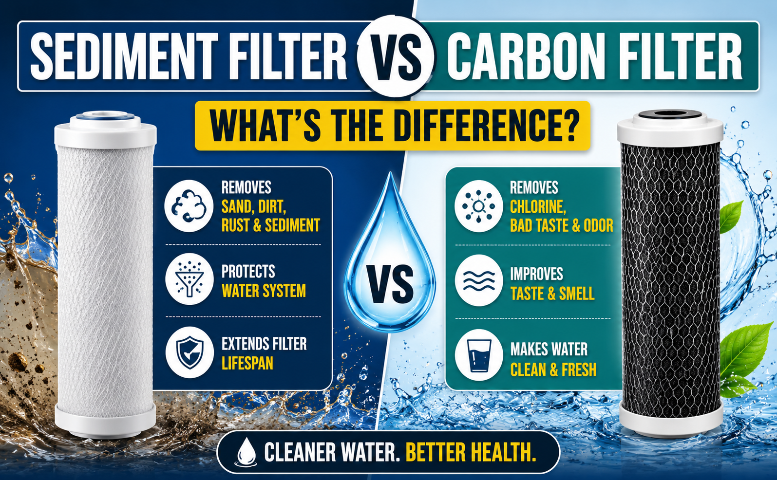 Sediment Filter vs Carbon Filter